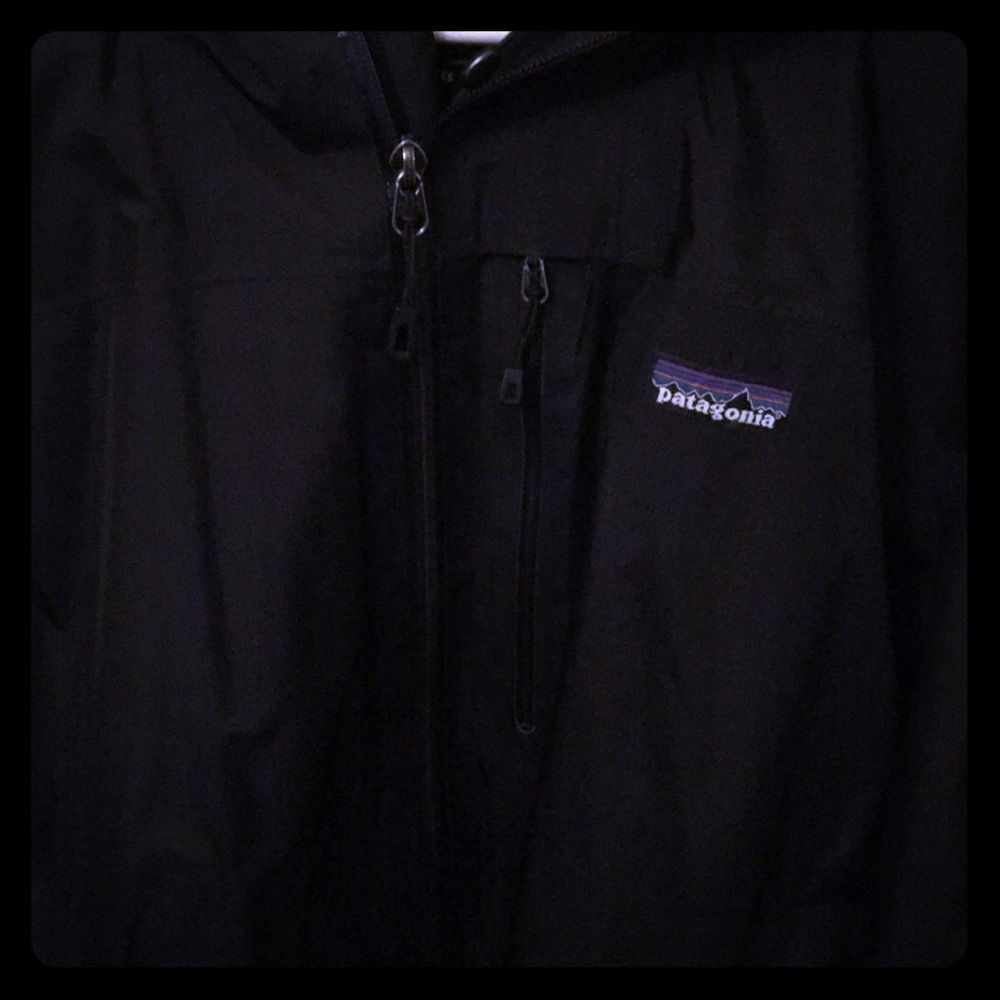 Patagonia black hooded jacket